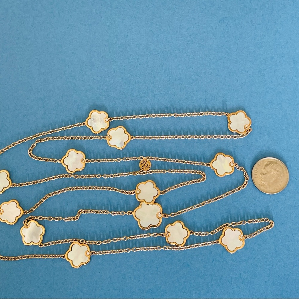 Rose Gold & Mother of Pearl & Diamond Necklace